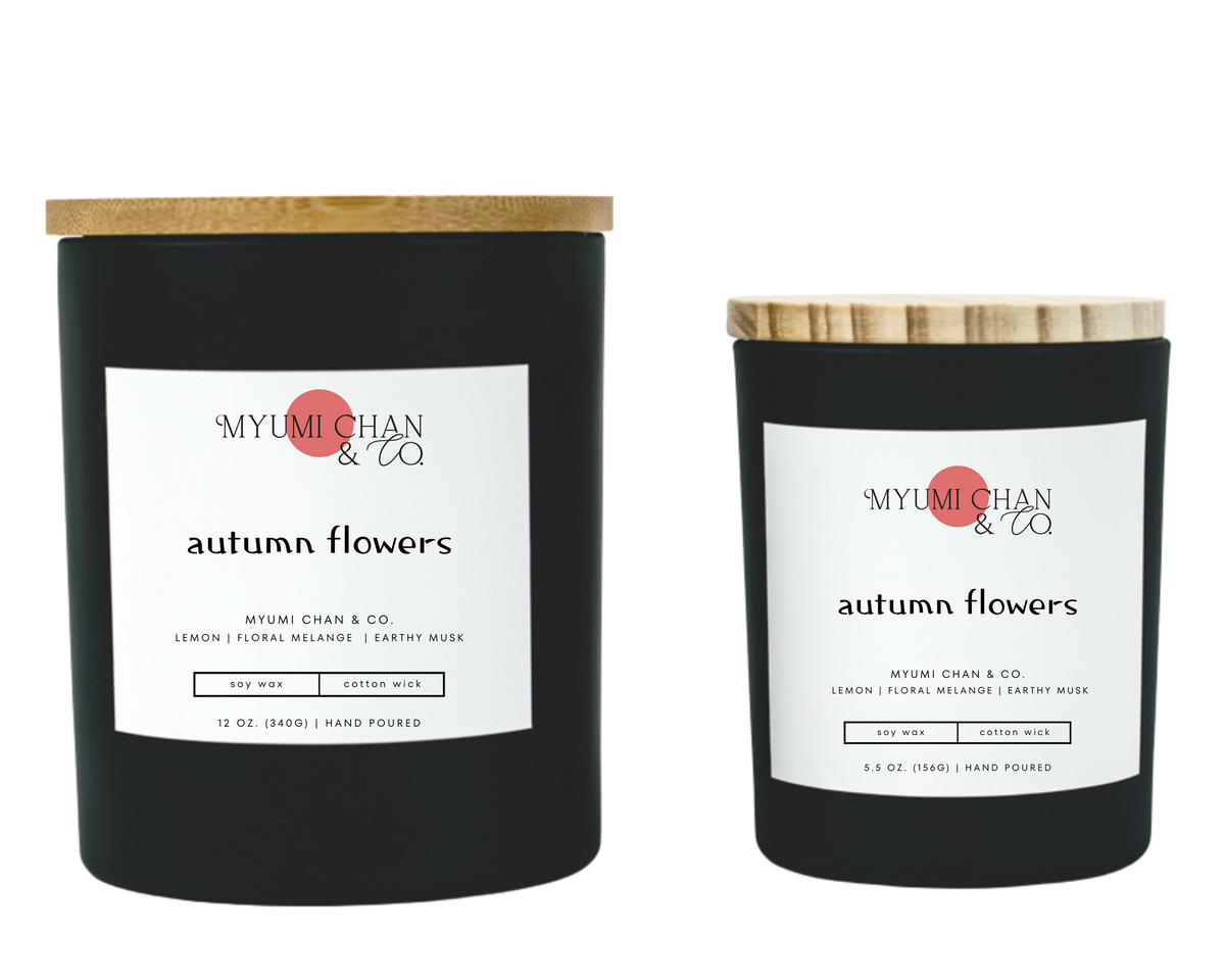 Autumn Flowers hand-poured 100% soy wax candle