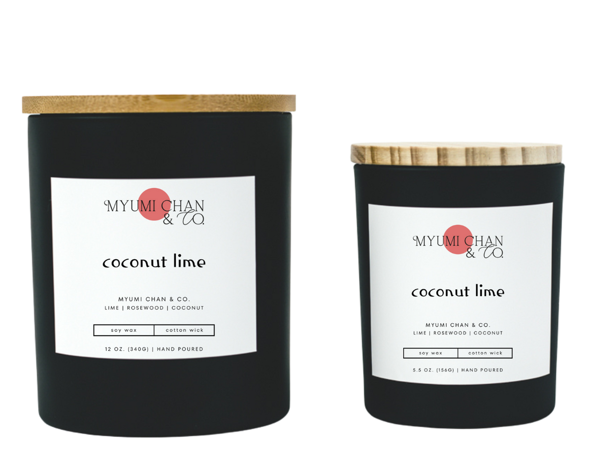 Coconut Lime tropical scented soy candle