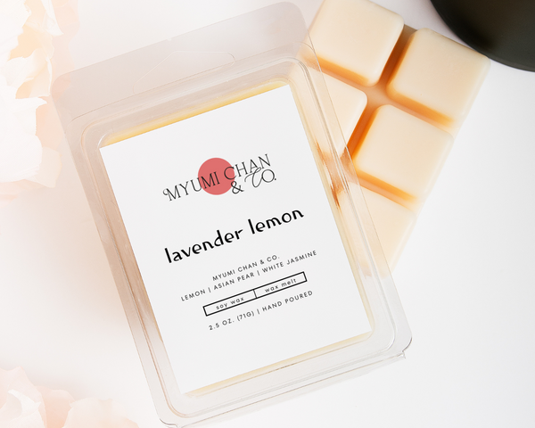 Lavender Lemon soy wax melt by Myumi Chan & Co.