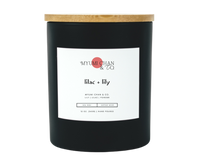 Lilac + Lily soy candle with lilac, lily and powder notes