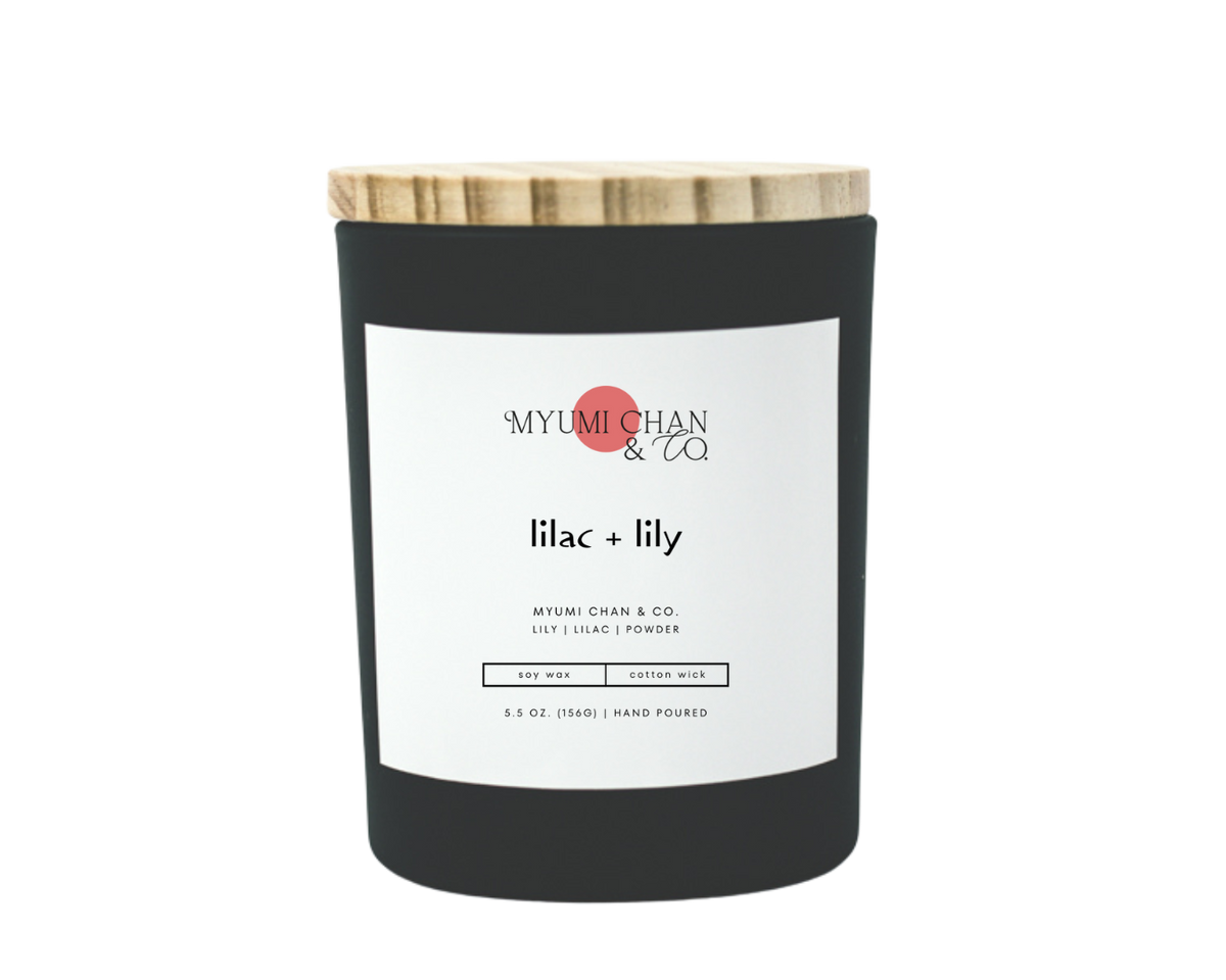 Lilac + Lily hand-poured 100% soy wax candle