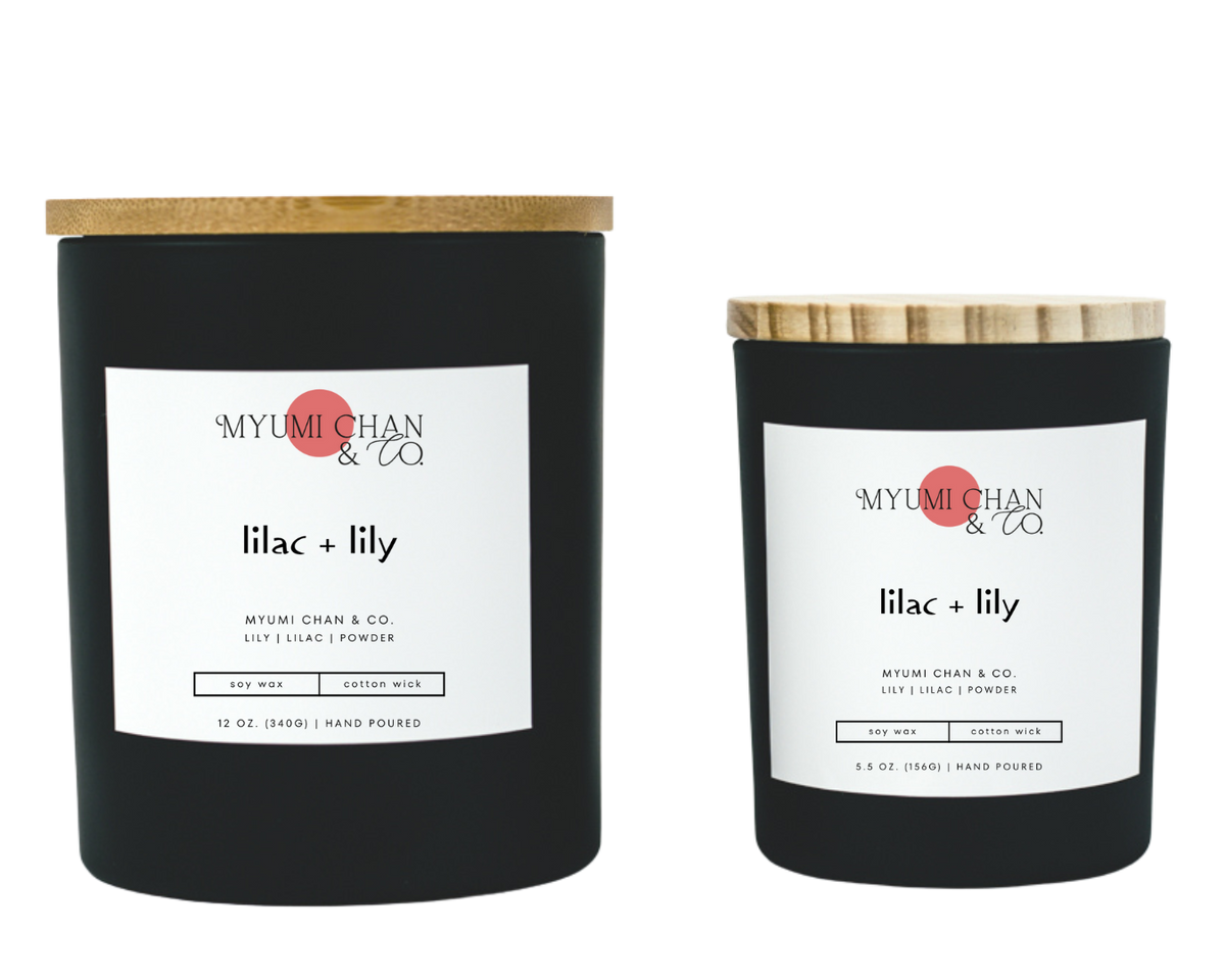 Lilac + Lily spring floral scented soy candle