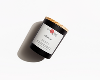 Okaasan scented soy candle, plum and black cherry