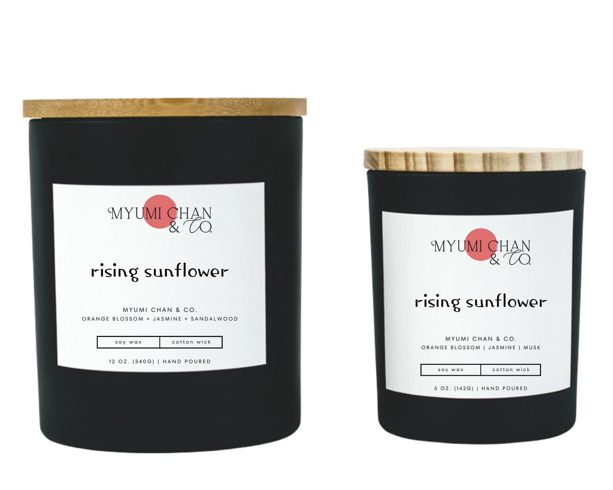 Rising Sunflower hand-poured 100% soy wax candle