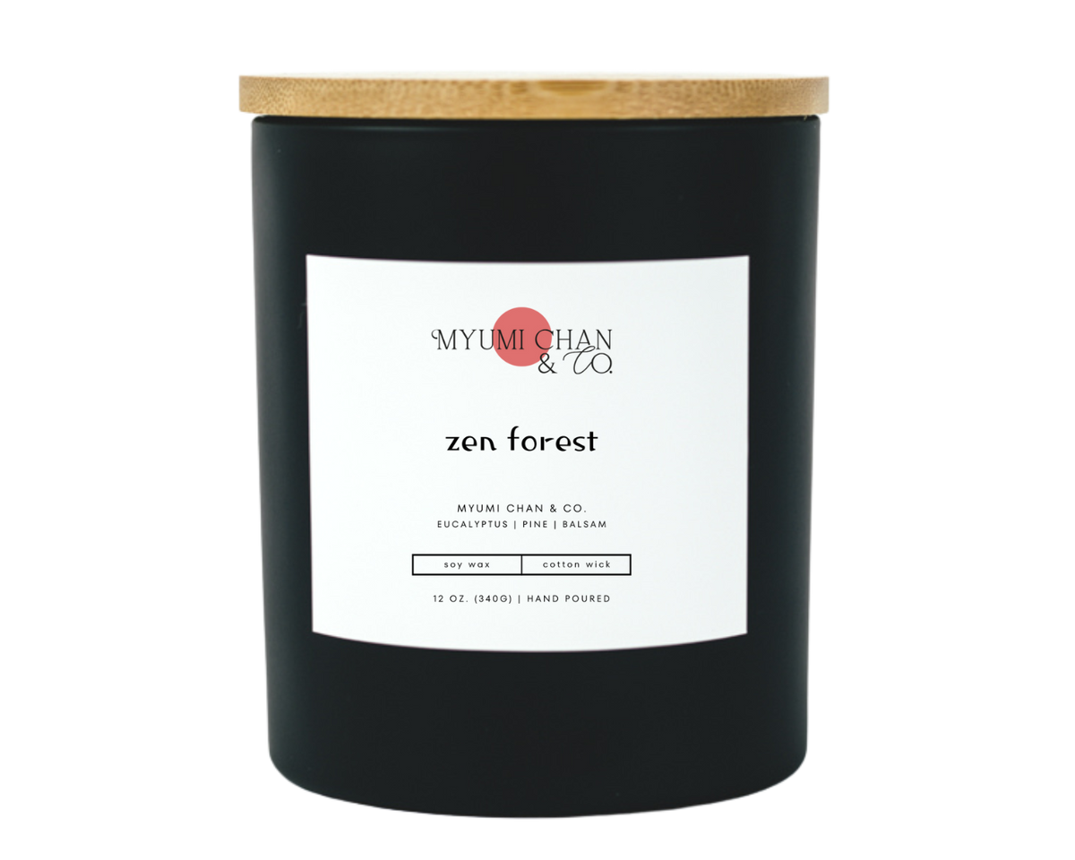 Zen Forest soy candle by Myumi Chan & Co.