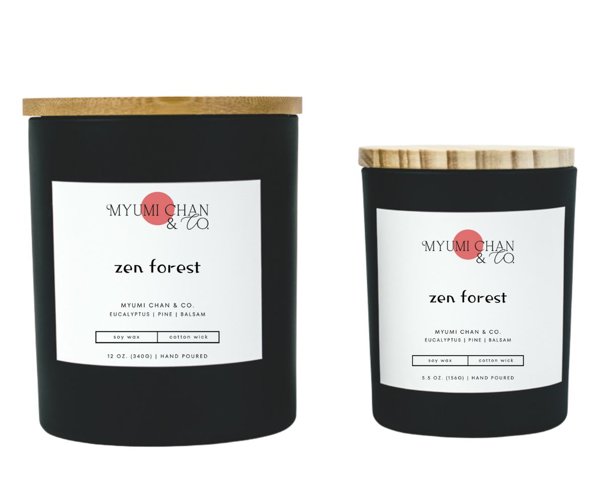 Zen Forest hand-poured 100% soy wax candle
